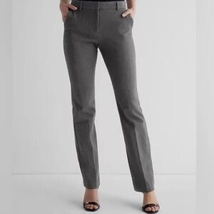 Express Women's Charcoal Columnist Straight Leg Pants